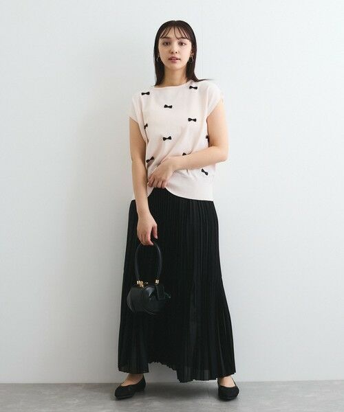 QUEENS COURT / クイーンズコート ミニ・ひざ丈スカート | シアーイレギュラープリーツスカート≪手洗い可能≫ | 詳細10