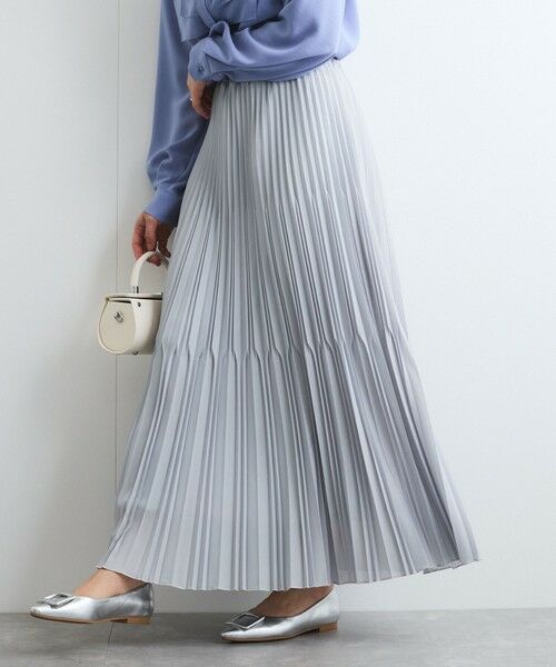 QUEENS COURT / クイーンズコート ミニ・ひざ丈スカート | シアーイレギュラープリーツスカート≪手洗い可能≫ | 詳細12