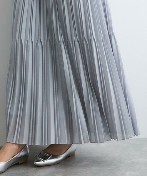 QUEENS COURT / クイーンズコート ミニ・ひざ丈スカート | シアーイレギュラープリーツスカート≪手洗い可能≫ | 詳細13