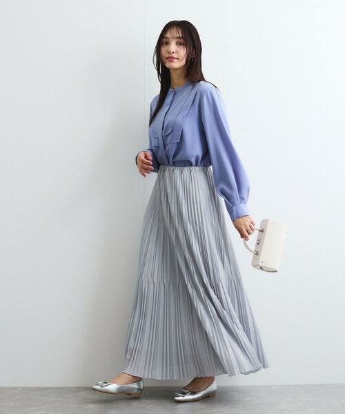 QUEENS COURT / クイーンズコート ミニ・ひざ丈スカート | シアーイレギュラープリーツスカート≪手洗い可能≫ | 詳細15