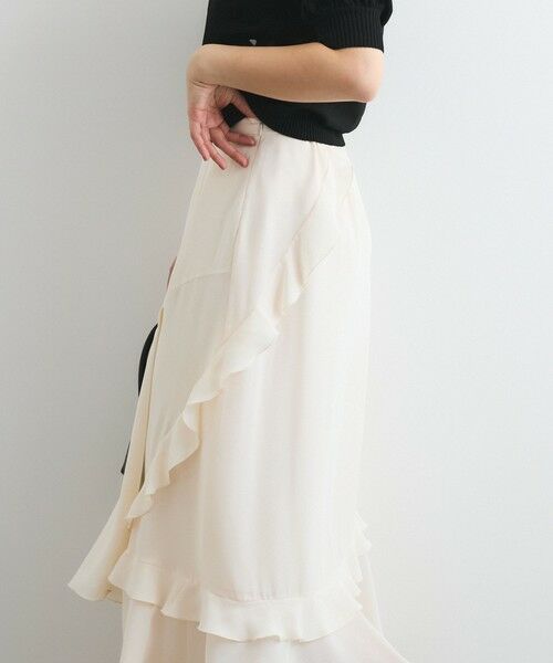 QUEENS COURT / クイーンズコート ミニ・ひざ丈スカート | イレギュラーラッフルスカート≪手洗い可能≫ | 詳細2
