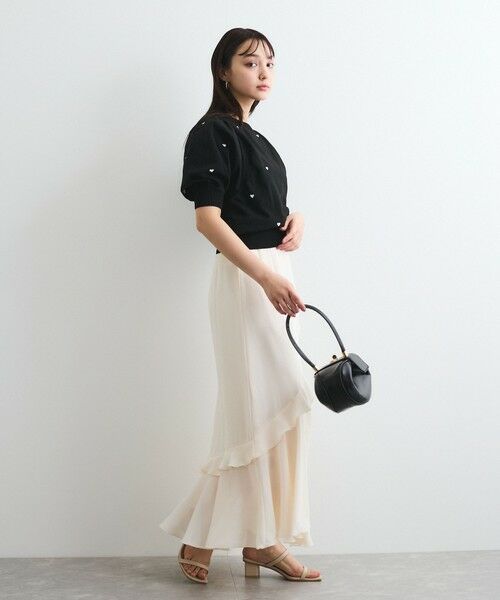 QUEENS COURT / クイーンズコート ミニ・ひざ丈スカート | イレギュラーラッフルスカート≪手洗い可能≫ | 詳細5