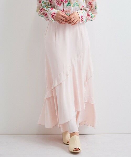 QUEENS COURT / クイーンズコート ミニ・ひざ丈スカート | イレギュラーラッフルスカート≪手洗い可能≫ | 詳細18