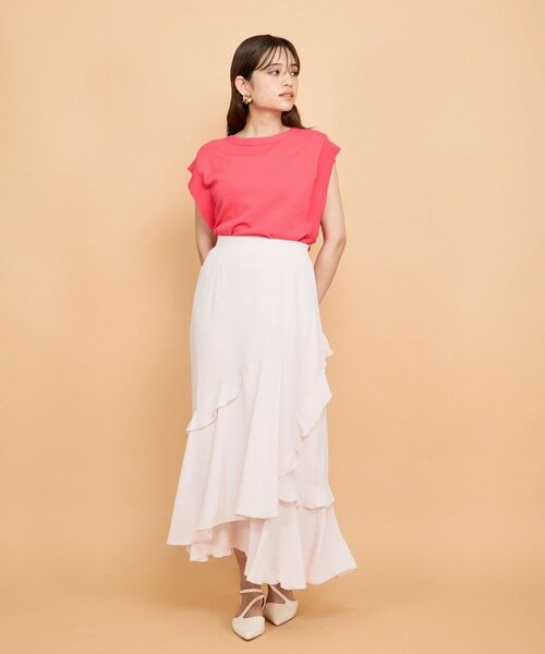 QUEENS COURT / クイーンズコート ミニ・ひざ丈スカート | イレギュラーラッフルスカート≪手洗い可能≫ | 詳細19