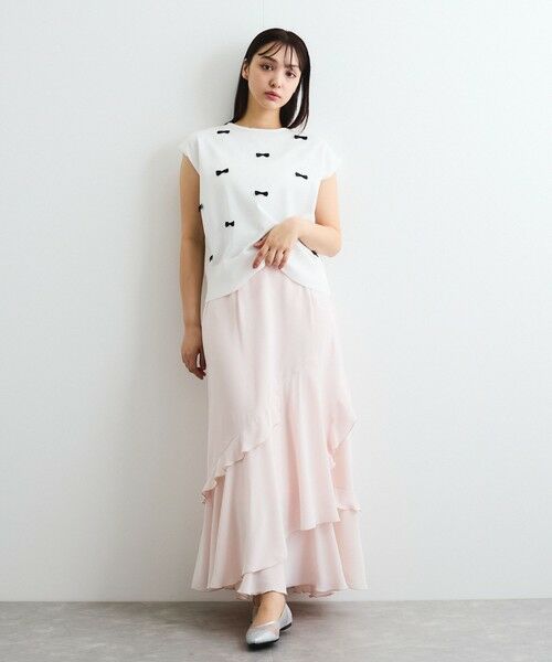 QUEENS COURT / クイーンズコート ミニ・ひざ丈スカート | イレギュラーラッフルスカート≪手洗い可能≫ | 詳細13