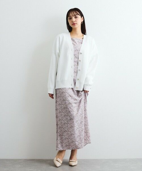 QUEENS COURT / クイーンズコート ニット・セーター | アソートビジューボタン軽量カーディガン≪手洗い可能≫ | 詳細6