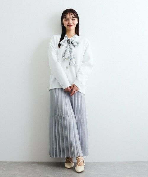 QUEENS COURT / クイーンズコート ニット・セーター | アソートビジューボタン軽量カーディガン≪手洗い可能≫ | 詳細8