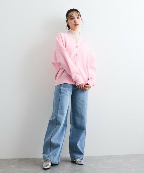 QUEENS COURT / クイーンズコート ニット・セーター | アソートビジューボタン軽量カーディガン≪手洗い可能≫ | 詳細18