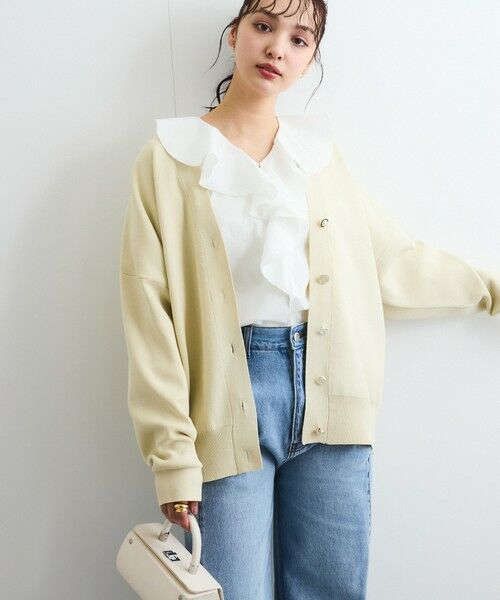 QUEENS COURT / クイーンズコート ニット・セーター | アソートビジューボタン軽量カーディガン≪手洗い可能≫ | 詳細21