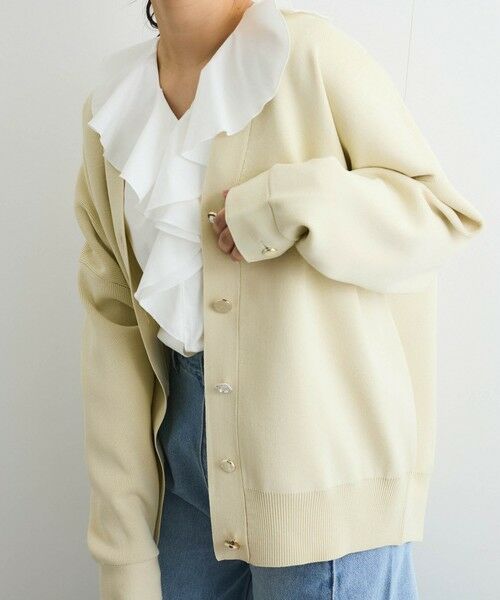 QUEENS COURT / クイーンズコート ニット・セーター | アソートビジューボタン軽量カーディガン≪手洗い可能≫ | 詳細22