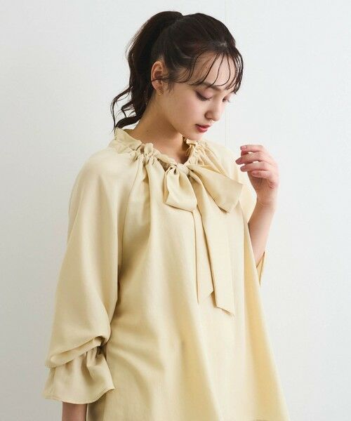 QUEENS COURT / クイーンズコート シャツ・ブラウス | フィブリルサテンリボンタイブラウス≪手洗い可能≫ | 詳細5