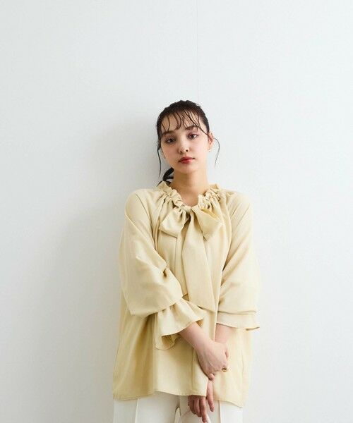 QUEENS COURT / クイーンズコート シャツ・ブラウス | フィブリルサテンリボンタイブラウス≪手洗い可能≫ | 詳細6