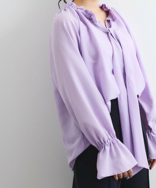 QUEENS COURT / クイーンズコート シャツ・ブラウス | フィブリルサテンリボンタイブラウス≪手洗い可能≫ | 詳細13