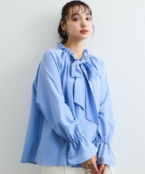 QUEENS COURT / クイーンズコート シャツ・ブラウス | フィブリルサテンリボンタイブラウス≪手洗い可能≫ | 詳細17