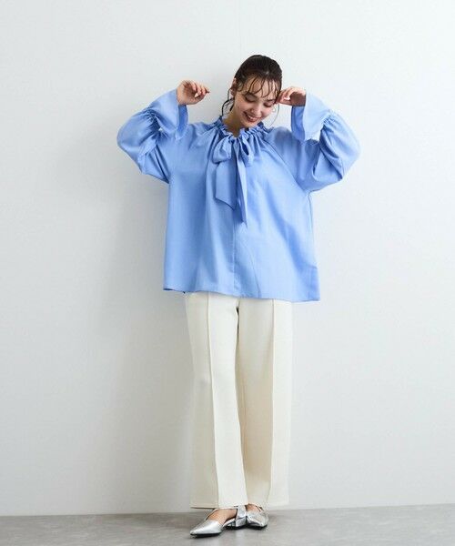 QUEENS COURT / クイーンズコート シャツ・ブラウス | フィブリルサテンリボンタイブラウス≪手洗い可能≫ | 詳細19