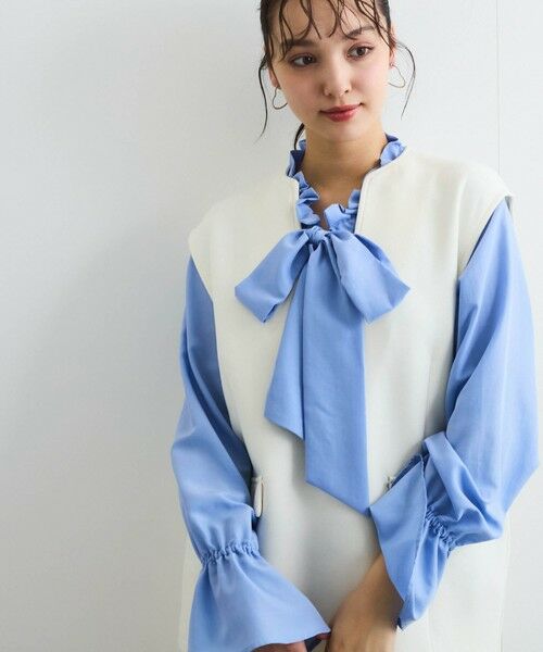 QUEENS COURT / クイーンズコート シャツ・ブラウス | フィブリルサテンリボンタイブラウス≪手洗い可能≫ | 詳細21