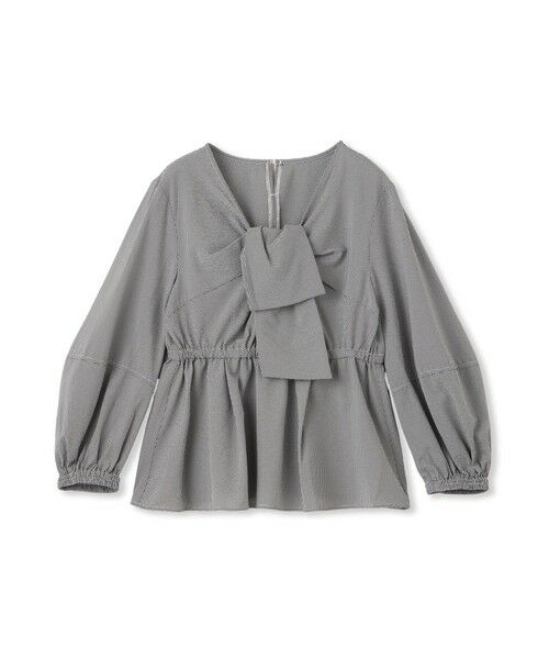 QUEENS COURT / クイーンズコート シャツ・ブラウス | サッカーリボンディティールブラウス≪セットアップ対応/手洗い可能≫ | 詳細10