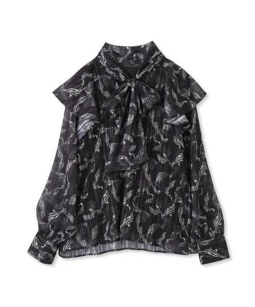 QUEENS COURT / クイーンズコート シャツ・ブラウス | ラメストライプラッフルタイブラウス≪手洗い可能≫ | 詳細16