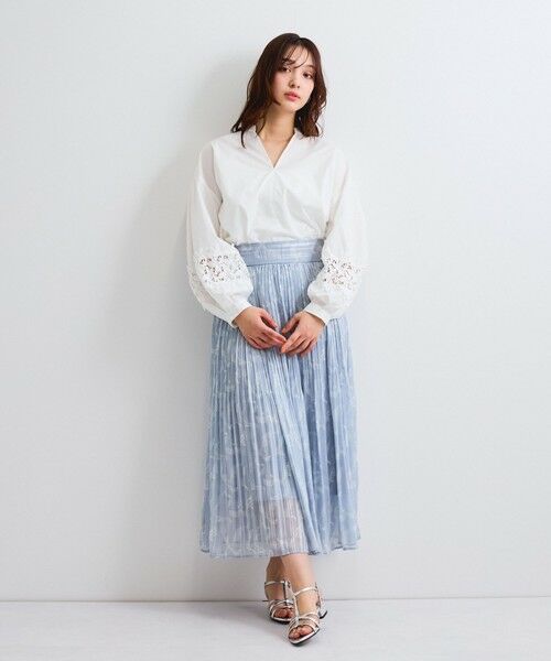 QUEENS COURT / クイーンズコート シャツ・ブラウス | レース切替スキッパーシャツ≪洗濯機で洗える≫ | 詳細10