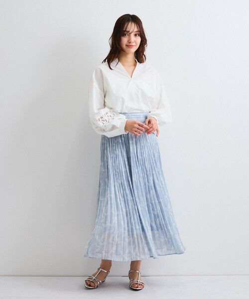 QUEENS COURT / クイーンズコート シャツ・ブラウス | レース切替スキッパーシャツ≪洗濯機で洗える≫ | 詳細9