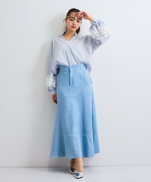 QUEENS COURT / クイーンズコート シャツ・ブラウス | レース切替スキッパーシャツ≪洗濯機で洗える≫ | 詳細17