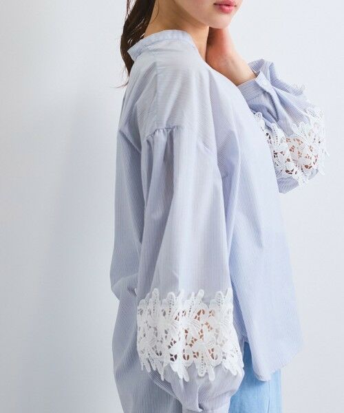 QUEENS COURT / クイーンズコート シャツ・ブラウス | レース切替スキッパーシャツ≪洗濯機で洗える≫ | 詳細19