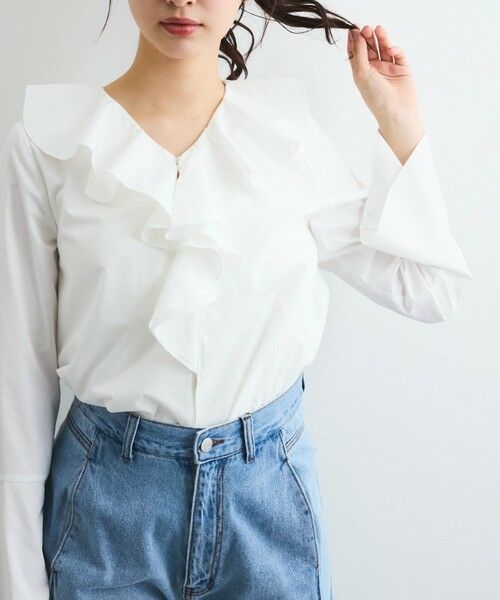 QUEENS COURT / クイーンズコート シャツ・ブラウス | ラッフルフリルブラウス≪手洗い可能≫ | 詳細3