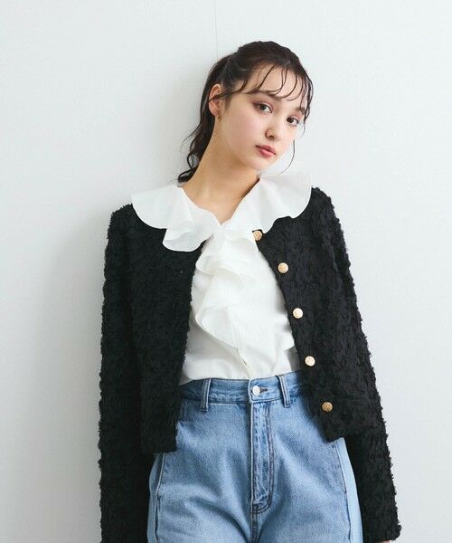 QUEENS COURT / クイーンズコート シャツ・ブラウス | ラッフルフリルブラウス≪手洗い可能≫ | 詳細5