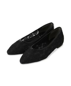 QUEENS COURT / クイーンズコート フラットシューズ | チュールレースパンプス