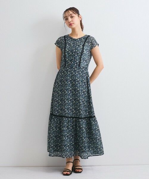 QUEENS COURT / クイーンズコート ロング・マキシ丈ワンピース | ローンフラワーレースワンピース≪手洗い可能≫ | 詳細2