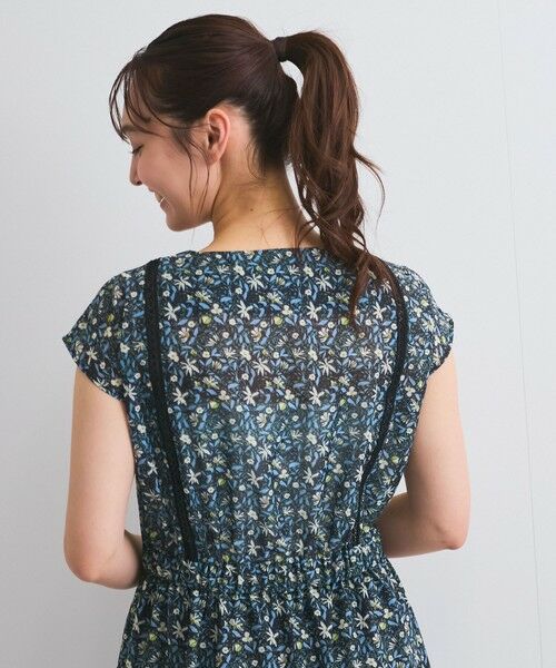 QUEENS COURT / クイーンズコート ロング・マキシ丈ワンピース | ローンフラワーレースワンピース≪手洗い可能≫ | 詳細5