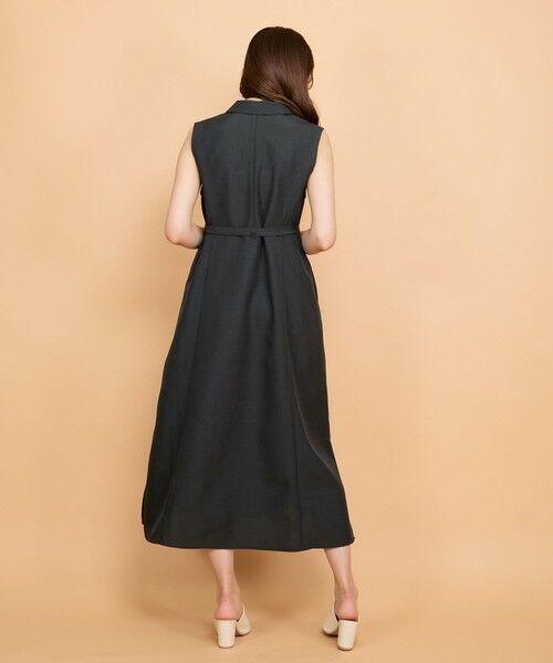 QUEENS COURT / クイーンズコート ロング・マキシ丈ワンピース | リネンライクシャンブレージレワンピース≪手洗い可能≫ | 詳細4