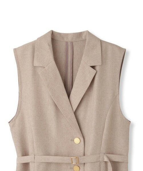 QUEENS COURT / クイーンズコート ロング・マキシ丈ワンピース | リネンライクシャンブレージレワンピース≪手洗い可能≫ | 詳細12