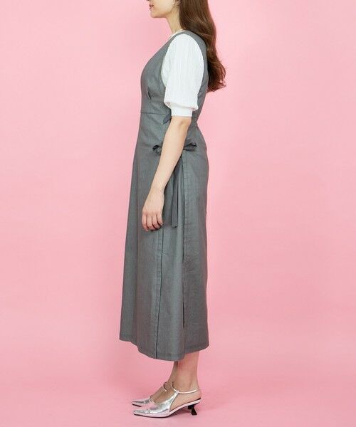 QUEENS COURT / クイーンズコート ロング・マキシ丈ワンピース | デニムライクリボンワンピース≪手洗い可能≫ | 詳細6
