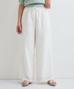 QUEENS COURT / クイーンズコート その他パンツ | 【日本製】シャーリングイージーパンツ≪セットアップ対応/手洗い可能≫