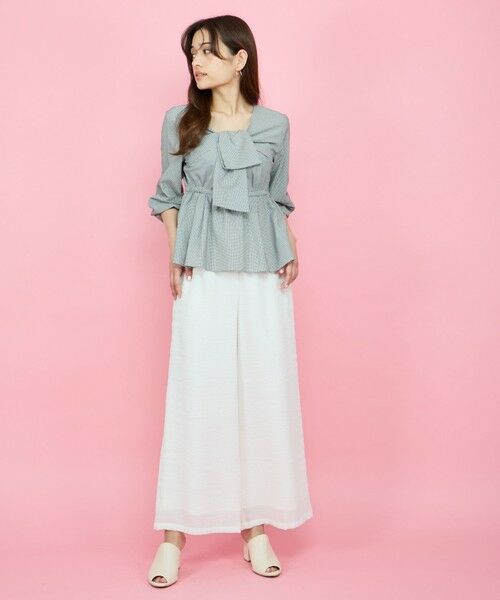 QUEENS COURT / クイーンズコート その他パンツ | 【日本製】シャーリングイージーパンツ≪セットアップ対応/手洗い可能≫ | 詳細7