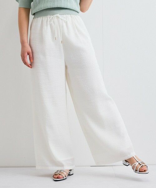 QUEENS COURT / クイーンズコート その他パンツ | 【日本製】シャーリングイージーパンツ≪セットアップ対応/手洗い可能≫ | 詳細1