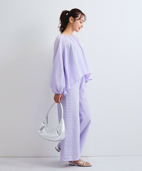 QUEENS COURT / クイーンズコート その他パンツ | 【日本製】シャーリングイージーパンツ≪セットアップ対応/手洗い可能≫ | 詳細19