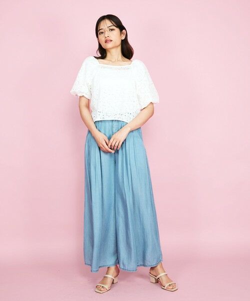 QUEENS COURT / クイーンズコート その他パンツ | バイオタックワイドパンツ≪セットアップ対応/洗濯機で洗える≫ | 詳細15