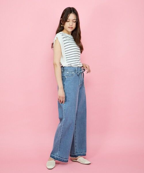 QUEENS COURT / クイーンズコート その他パンツ | 紐ベルト付デニムワイドパンツ≪手洗い可能≫ | 詳細14