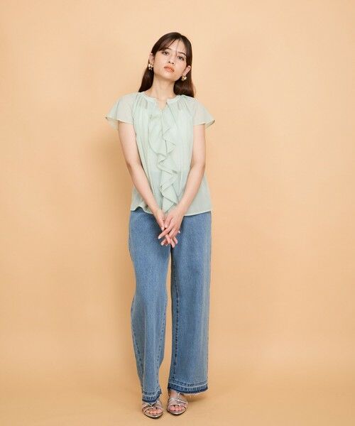 QUEENS COURT / クイーンズコート その他パンツ | 紐ベルト付デニムワイドパンツ≪手洗い可能≫ | 詳細16