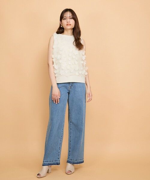 QUEENS COURT / クイーンズコート その他パンツ | 紐ベルト付デニムワイドパンツ≪手洗い可能≫ | 詳細17