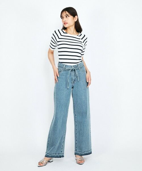 QUEENS COURT / クイーンズコート その他パンツ | 紐ベルト付デニムワイドパンツ≪手洗い可能≫ | 詳細21