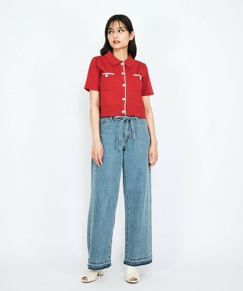 QUEENS COURT / クイーンズコート その他パンツ | 紐ベルト付デニムワイドパンツ≪手洗い可能≫ | 詳細22