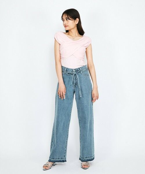 QUEENS COURT / クイーンズコート その他パンツ | 紐ベルト付デニムワイドパンツ≪手洗い可能≫ | 詳細25