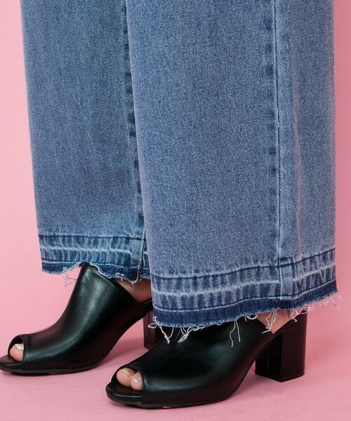 QUEENS COURT / クイーンズコート その他パンツ | 紐ベルト付デニムワイドパンツ≪手洗い可能≫ | 詳細8