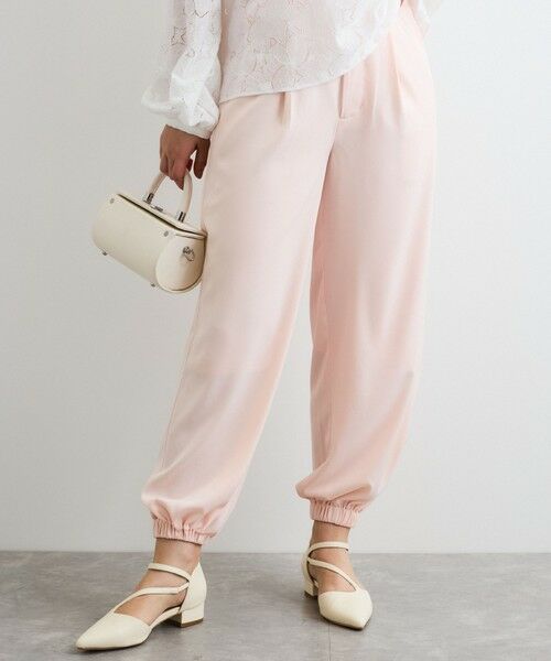 QUEENS COURT / クイーンズコート その他パンツ | サテンイージージョガーパンツ≪洗濯機で洗える≫ | 詳細4