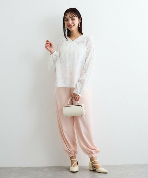 QUEENS COURT / クイーンズコート その他パンツ | サテンイージージョガーパンツ≪洗濯機で洗える≫ | 詳細6