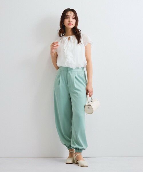 QUEENS COURT / クイーンズコート その他パンツ | サテンイージージョガーパンツ≪洗濯機で洗える≫ | 詳細21