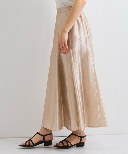 QUEENS COURT / クイーンズコート ミニ・ひざ丈スカート | シャイニートリコットスカート≪手洗い可能≫ | 詳細1